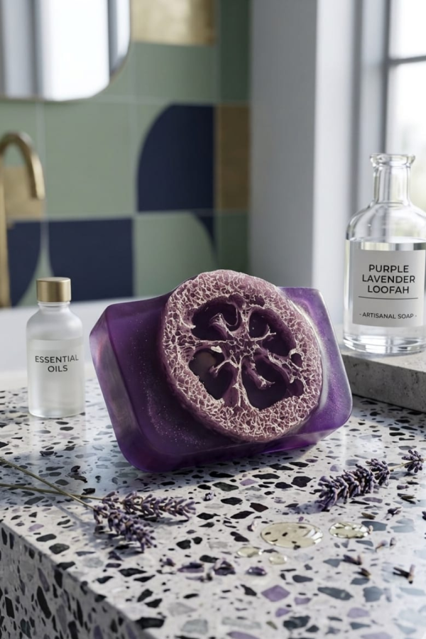 Organic Lavender Loofah Soap