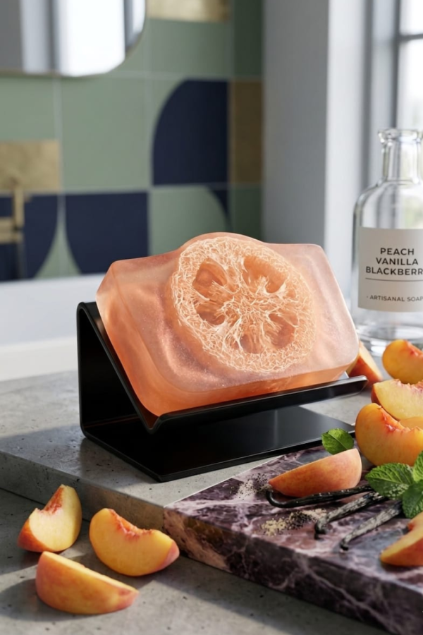 Organic Peach Loofah Soap