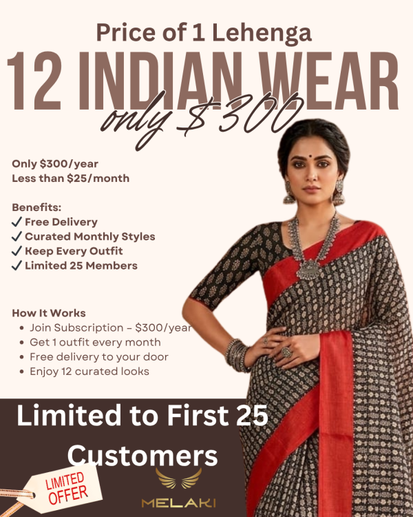 12 Month Indian Outfit Subscription