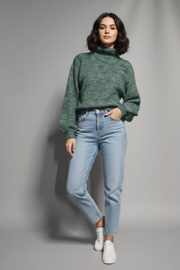 Turtleneck Forest Green Sweater