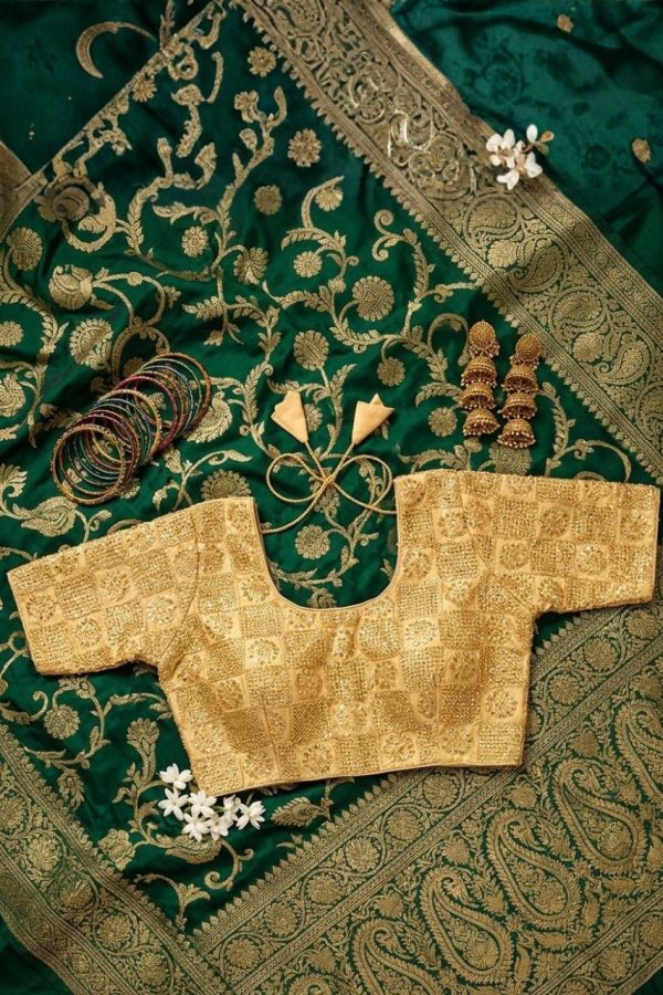 Golden Embroidery Readymade Blouses