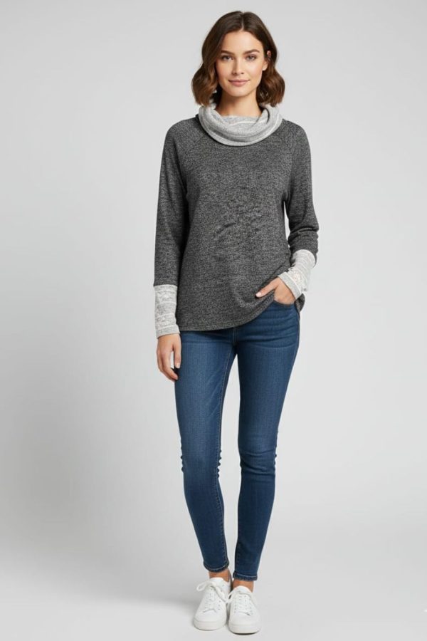 Gray Sweater With Turtleneck