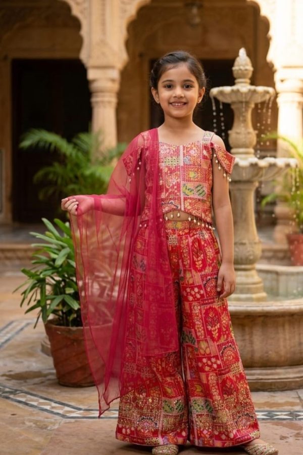 Floral Design Palazzo Suit Set
