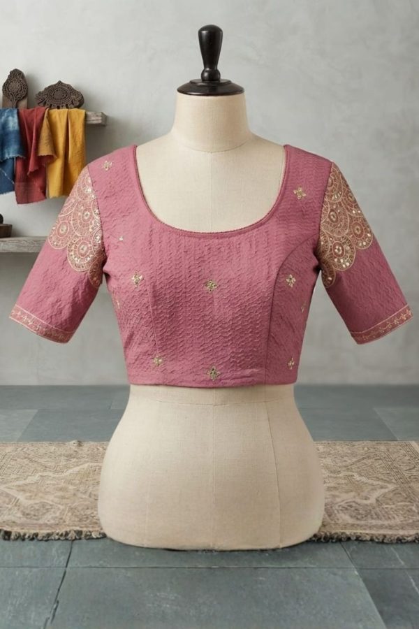 Pink Readymade Stretchable Blouse