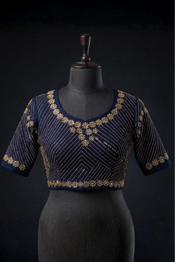 Navy Blue Stretchable Blouse