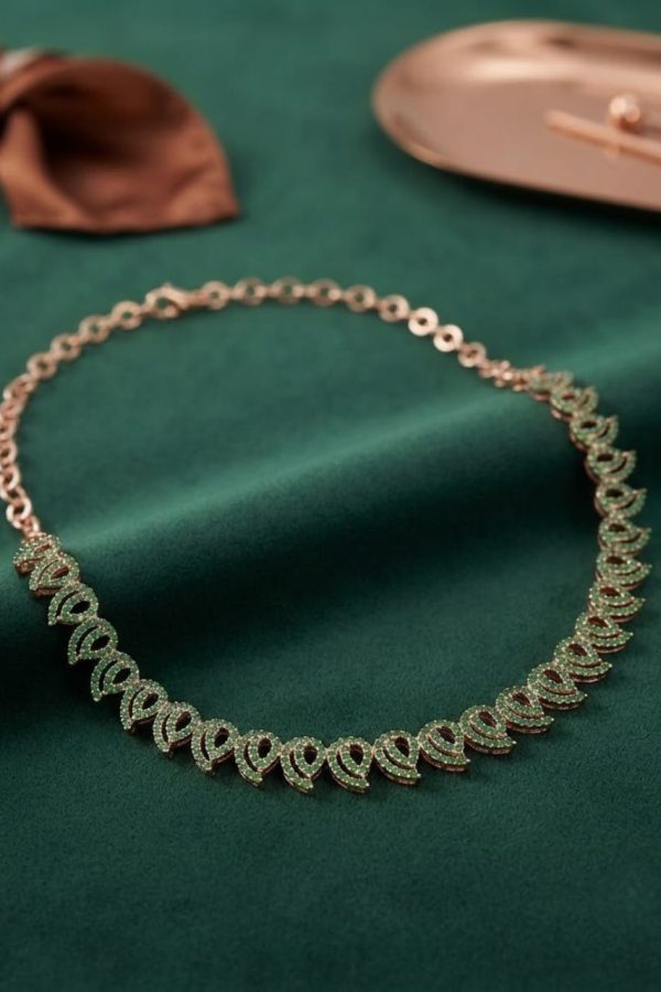 Bottle Green Stone Necklace