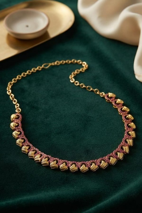Rani pink Stone Necklace
