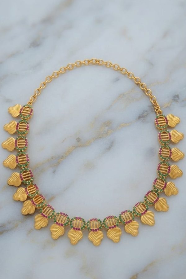 Pink & Green Stone Necklace