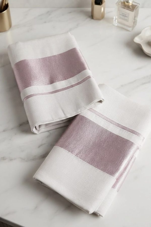 Rose Gold Tissue Silk Set Mundu With Same Border
