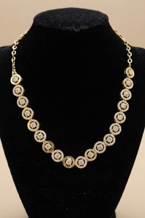Round White Stone Necklace
