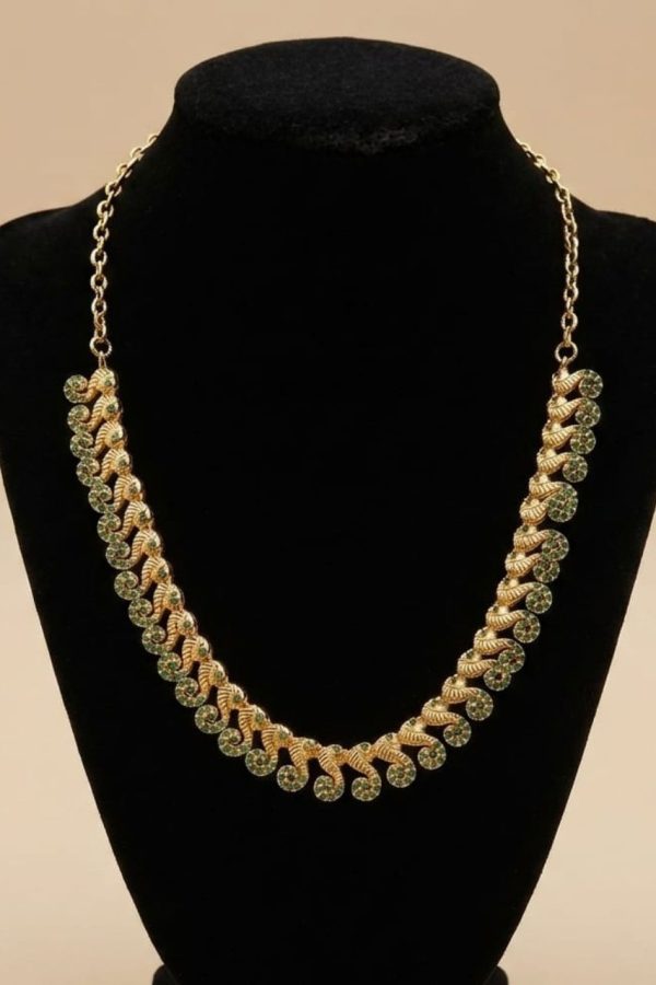 Bottle Green Stone Necklace