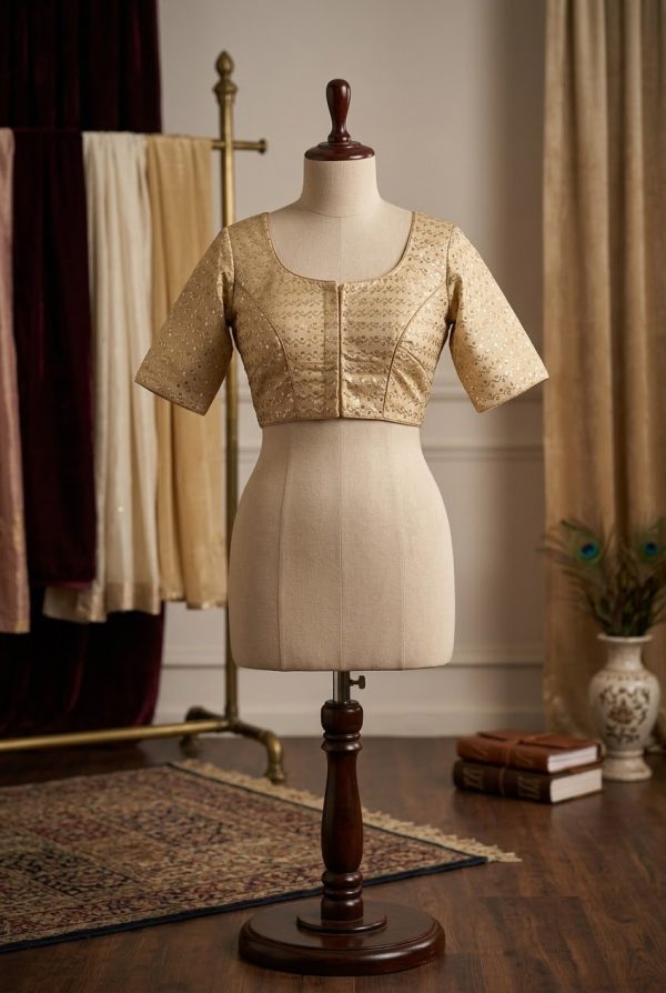 Golden Sequins Work Blouse