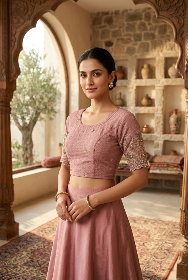 Dusty Pink Stretchable Blouse