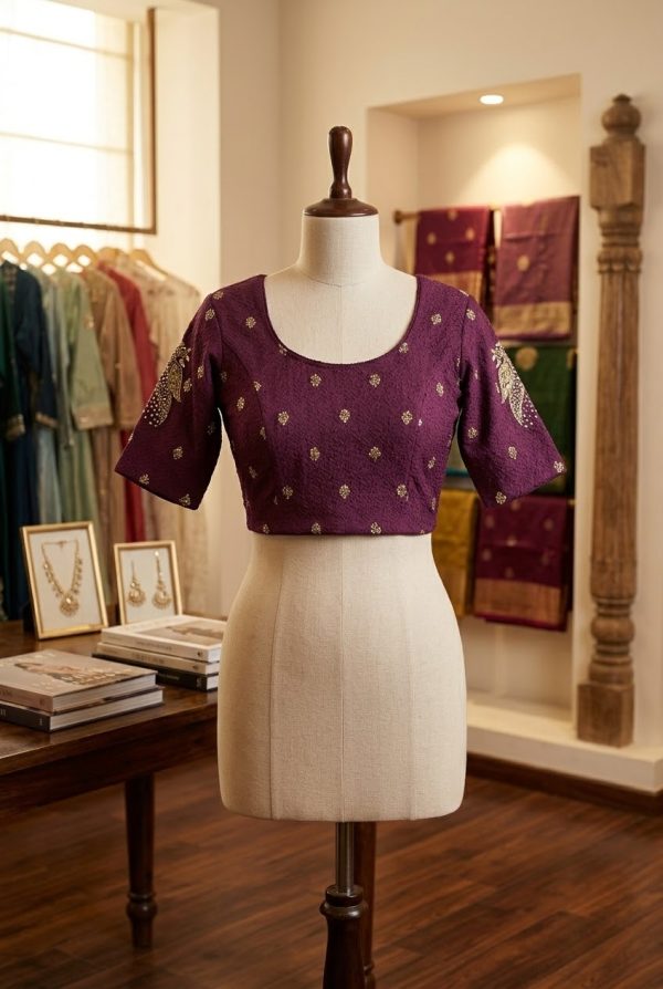 Wine Shade Designer Blouse