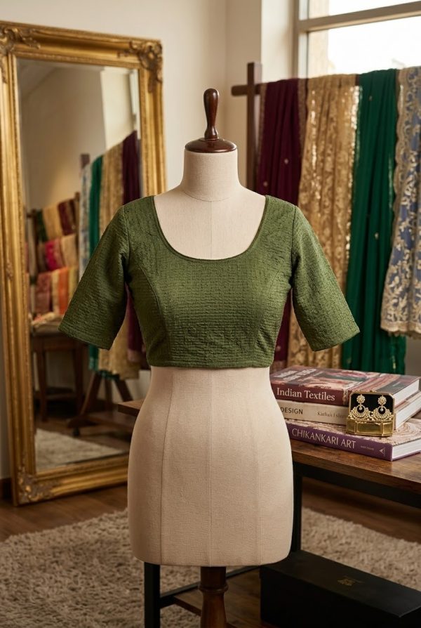 Forest Green Stretchable Blouse