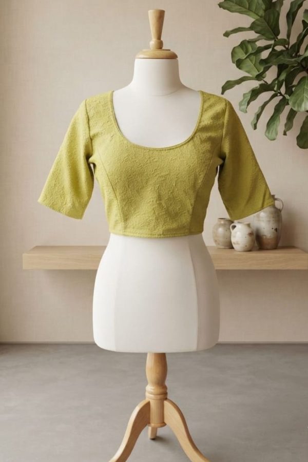Light Olive Green Stretchable Blouse