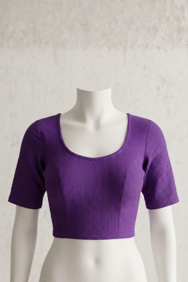 Dark Violet Stretchable Blouse