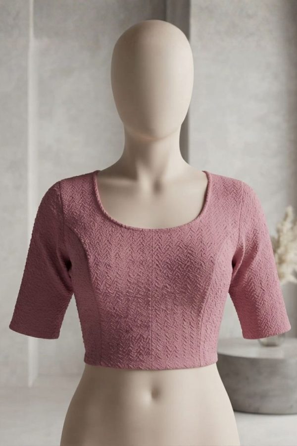 Pink Stretchable Readymade Blouse