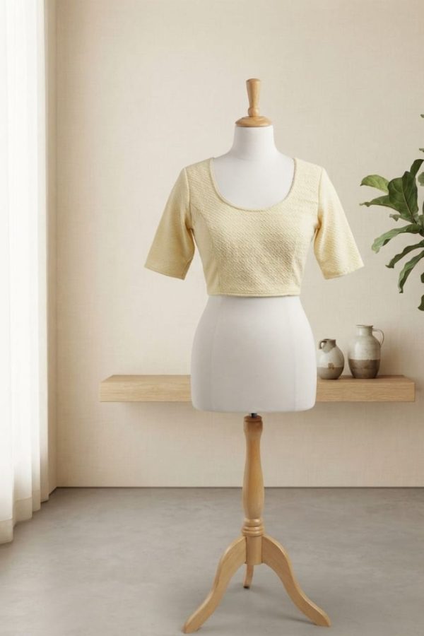 Cream Stretchable Blouse